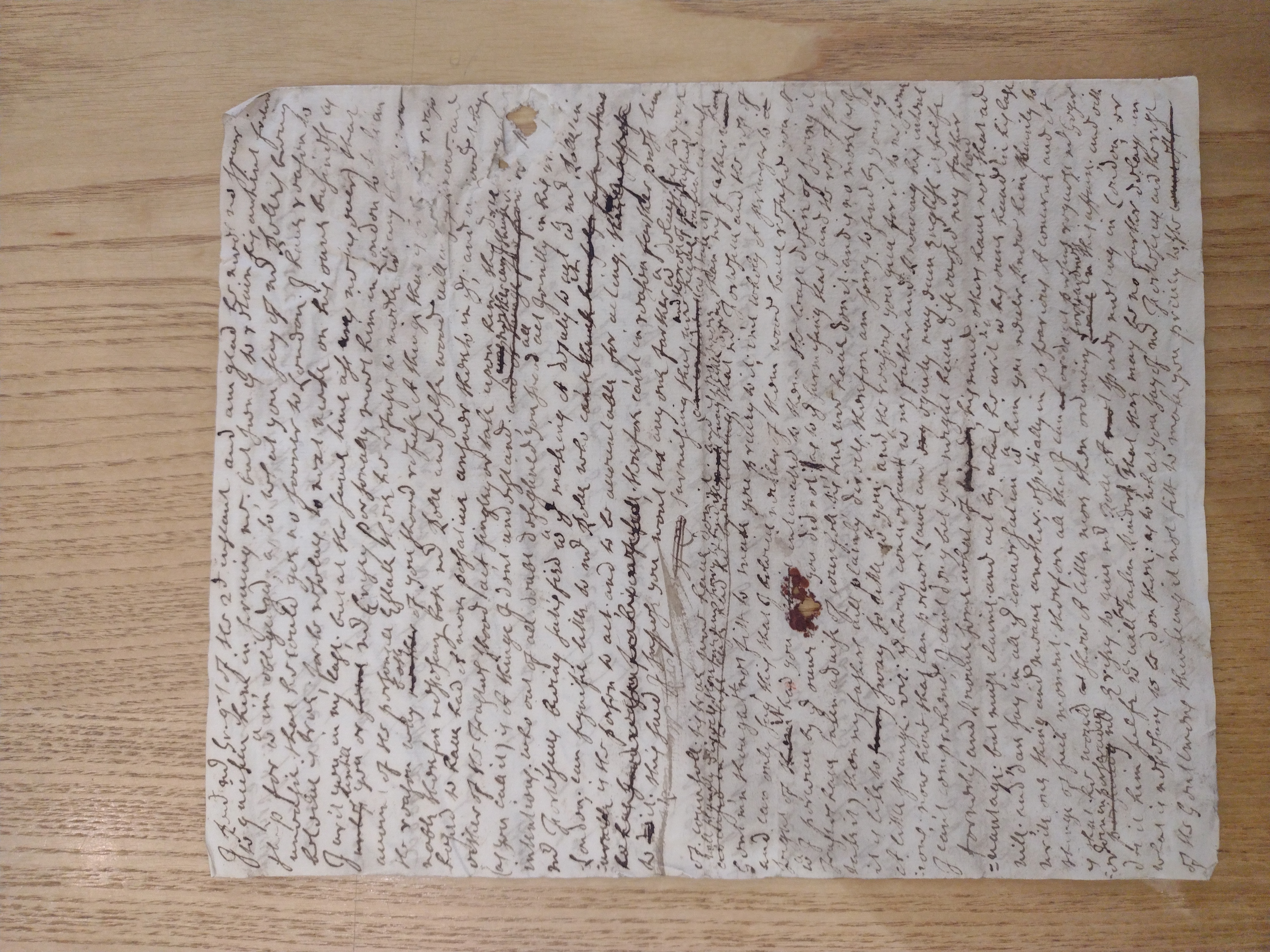 Image #4 of letter: J Boscawen to {?Hugh} Fortescue, 2 October [?1701]