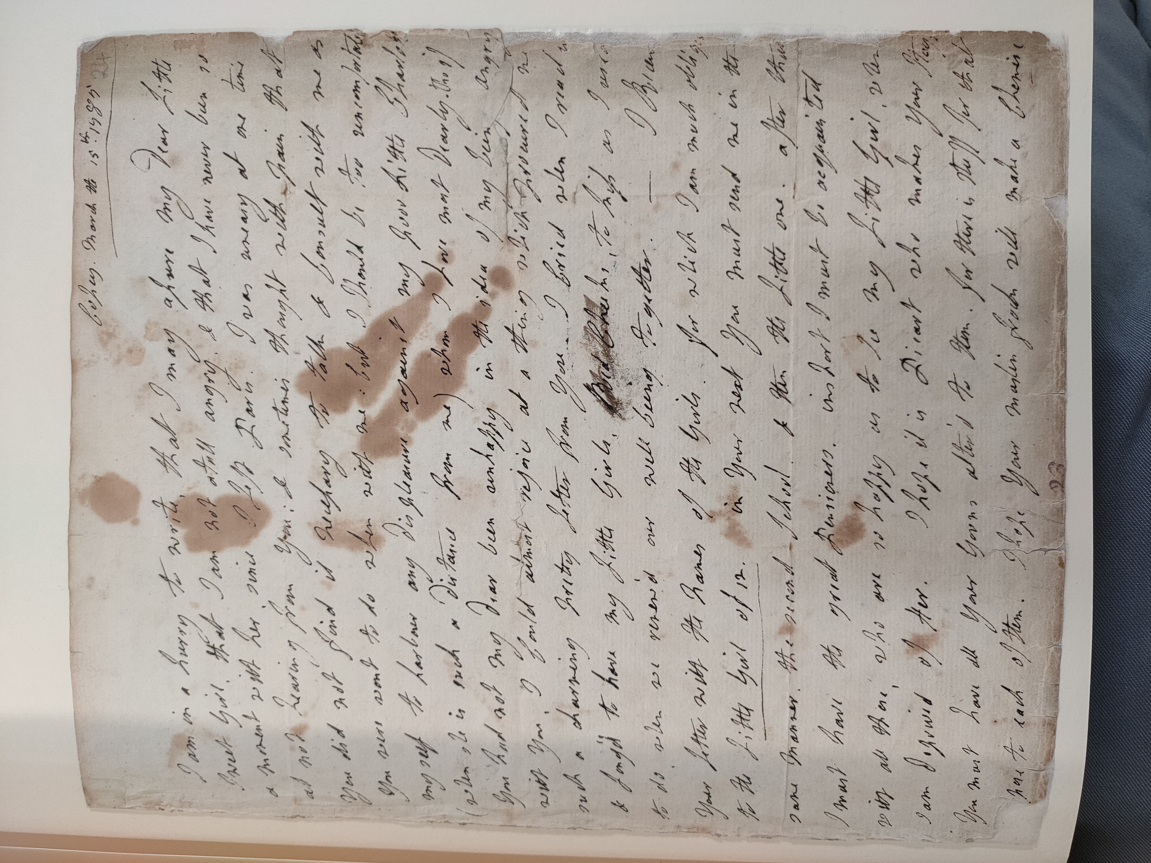 Image #1 of letter: Lady Jerningham to Charlotte, 15 March 1785