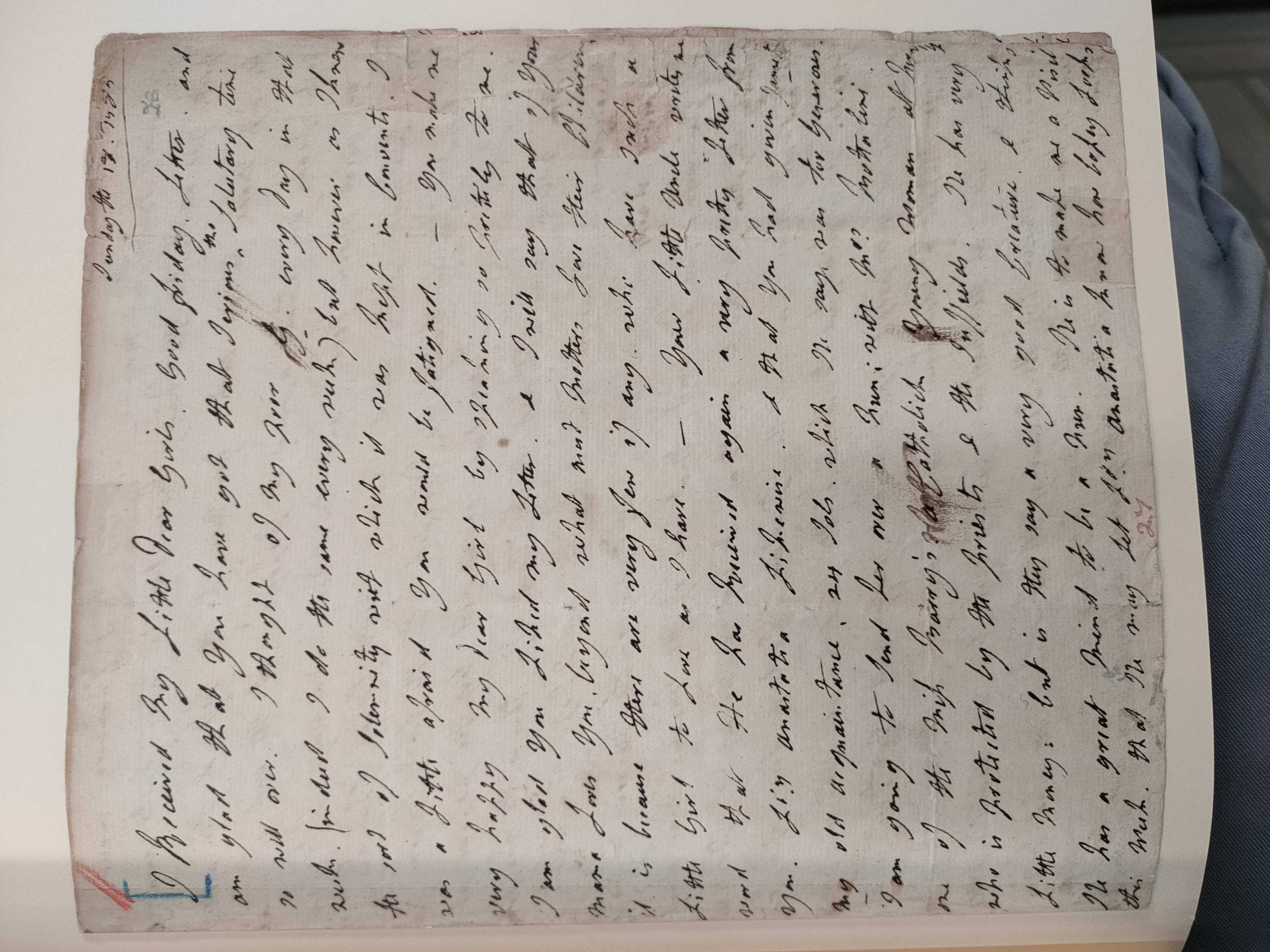 Image #1 of letter: Lady Frances Jerningham to Charlotte Jerningham, 17 April 1785