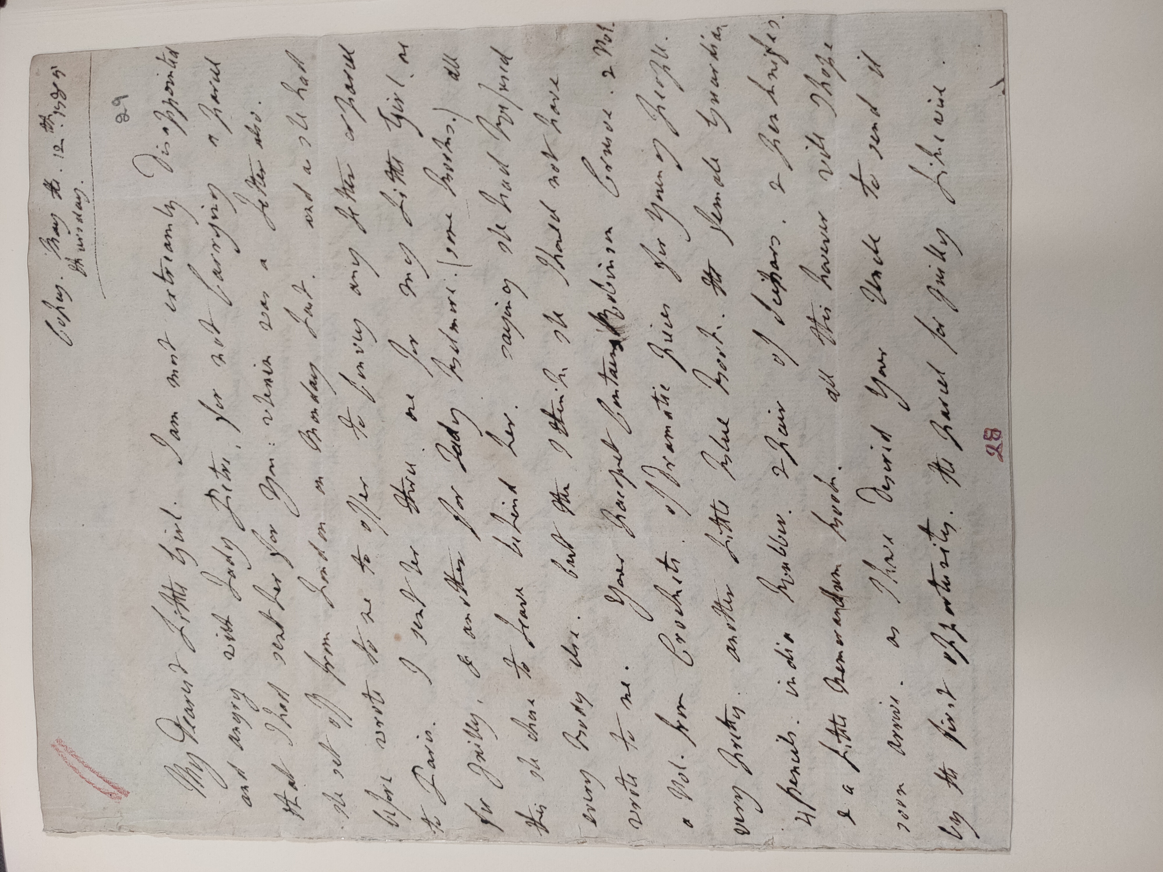 Image #1 of letter: Lady Frances Jerningham to Charlotte Jerningham, 12 May 1785