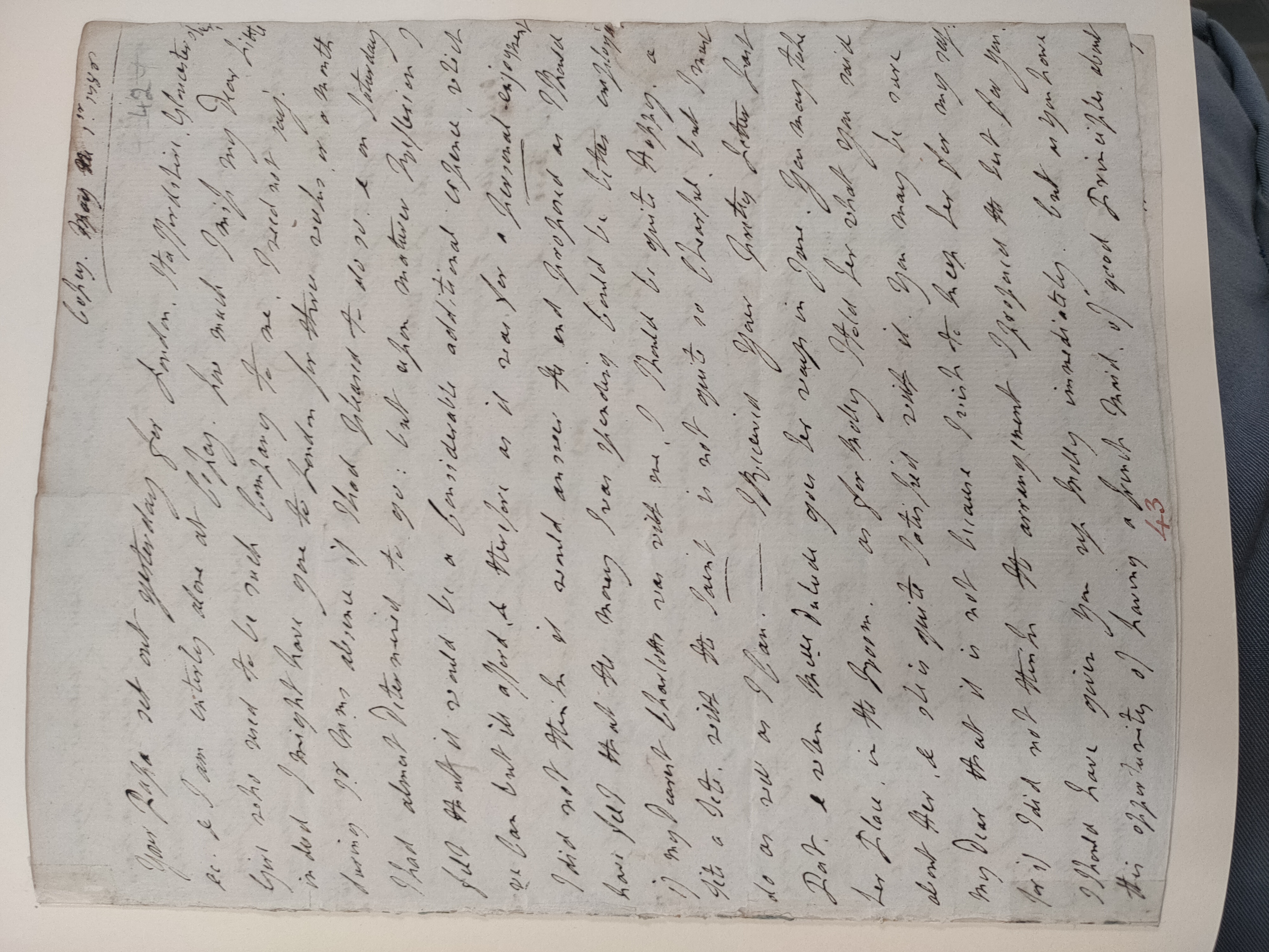Image #1 of letter: Lady Frances Jerningham to Charlotte Jerningham, 1 May 1786