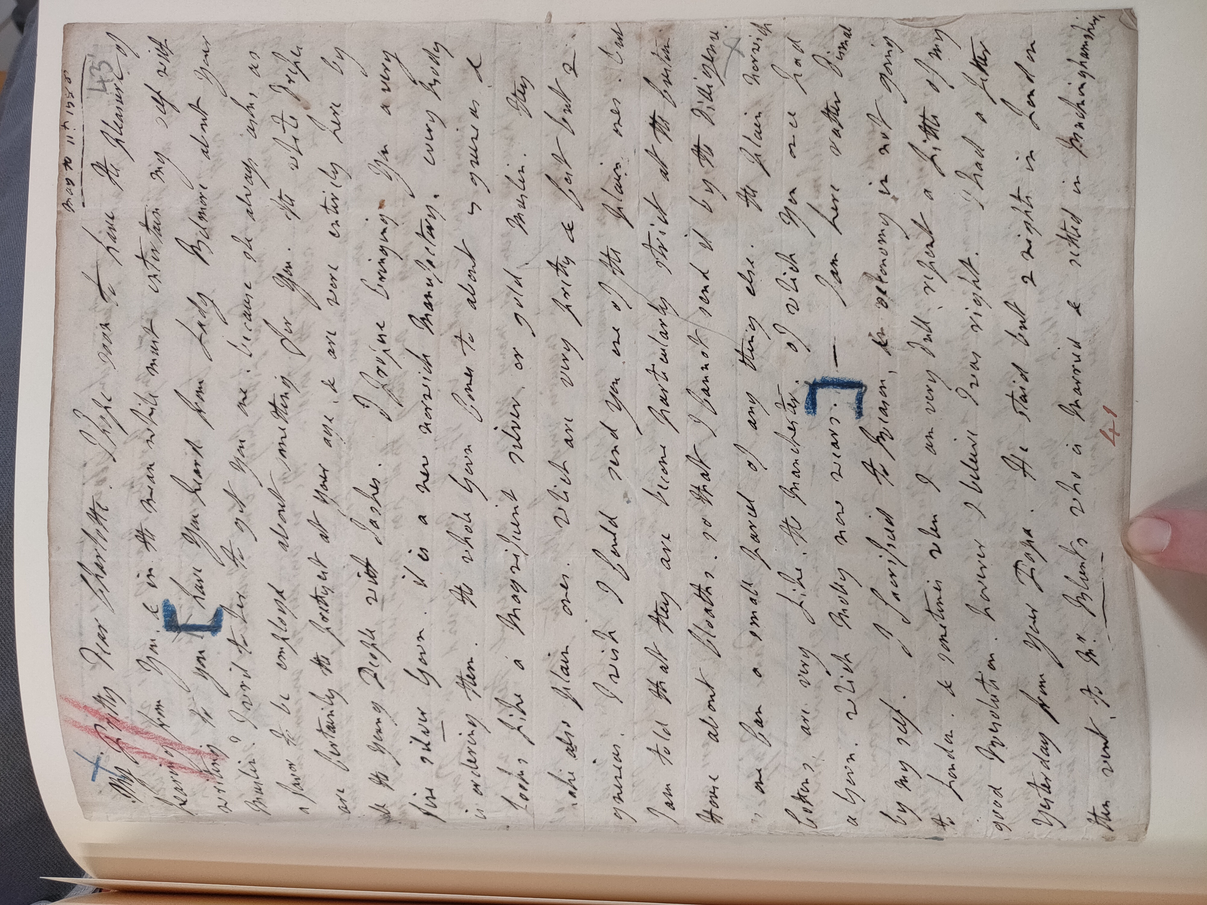 Image #1 of letter: Lady Frances Jerningham to Charlotte Jerningham, 11 May 1786