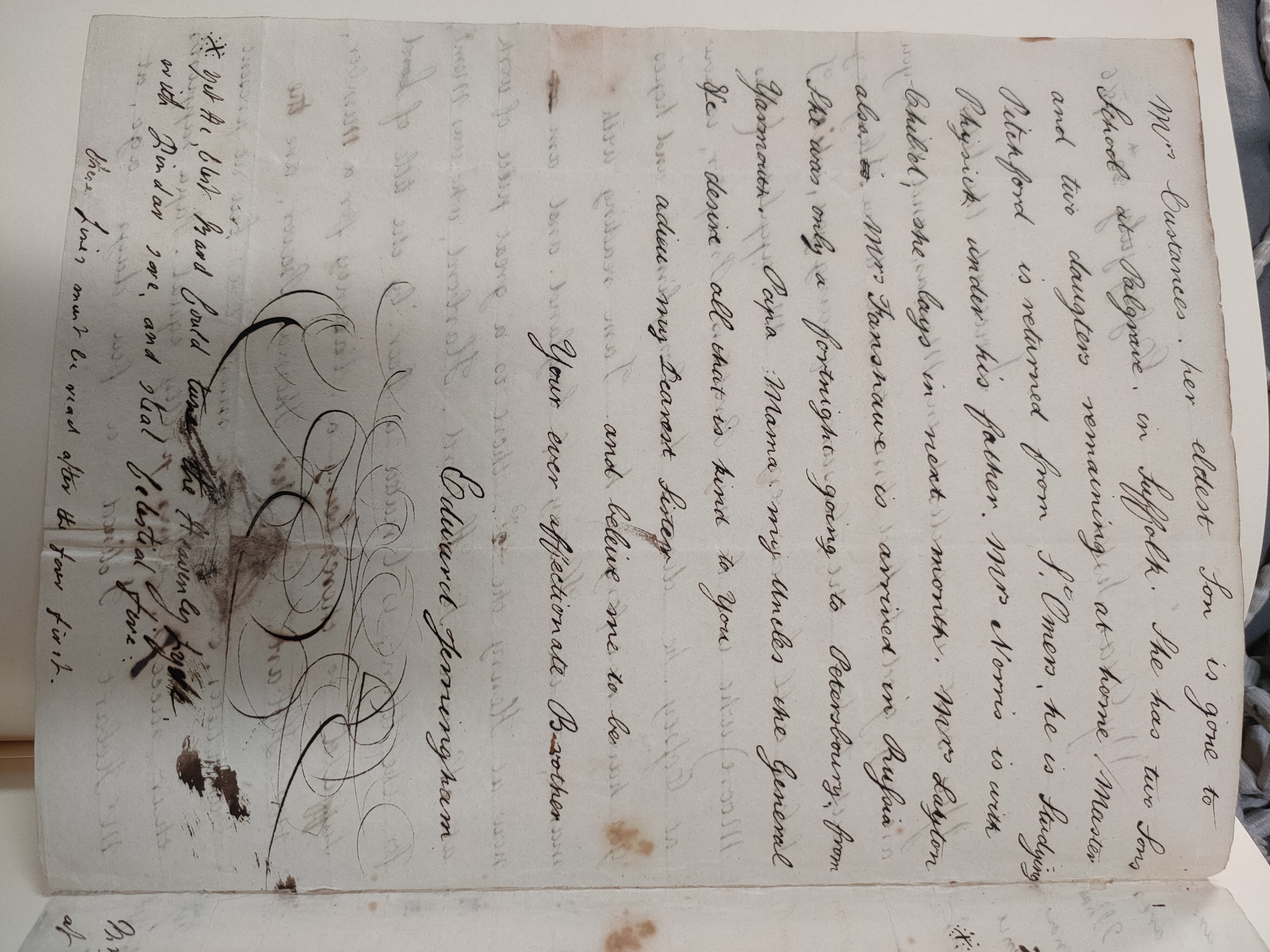 Image #2 of letter: Edward Jerningham (the younger) to Charlotte Jerningham, 20 July 1786