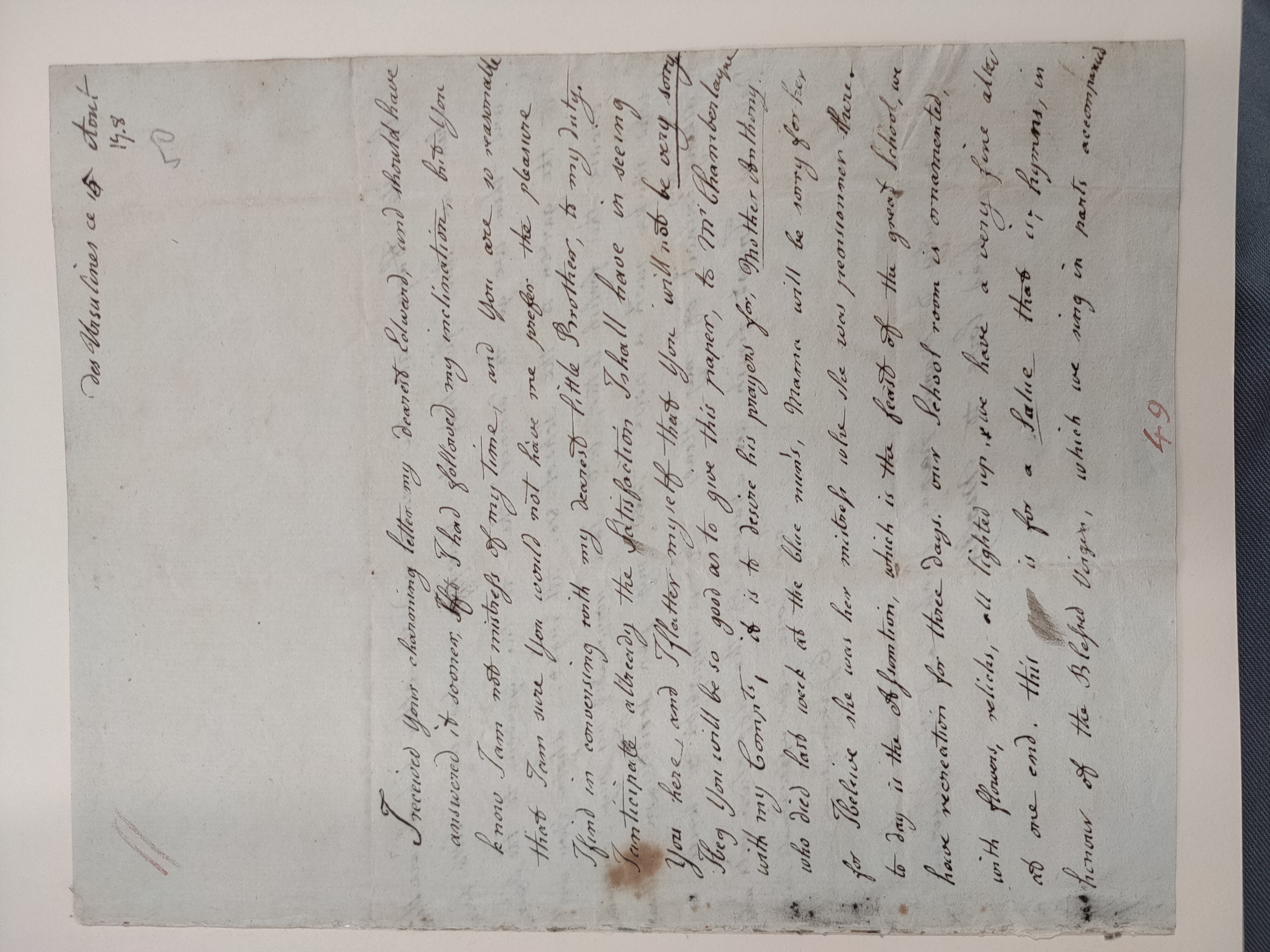 Image #1 of letter: Charlotte Jerningham to Edward Jerningham (the younger), 15 August 1786