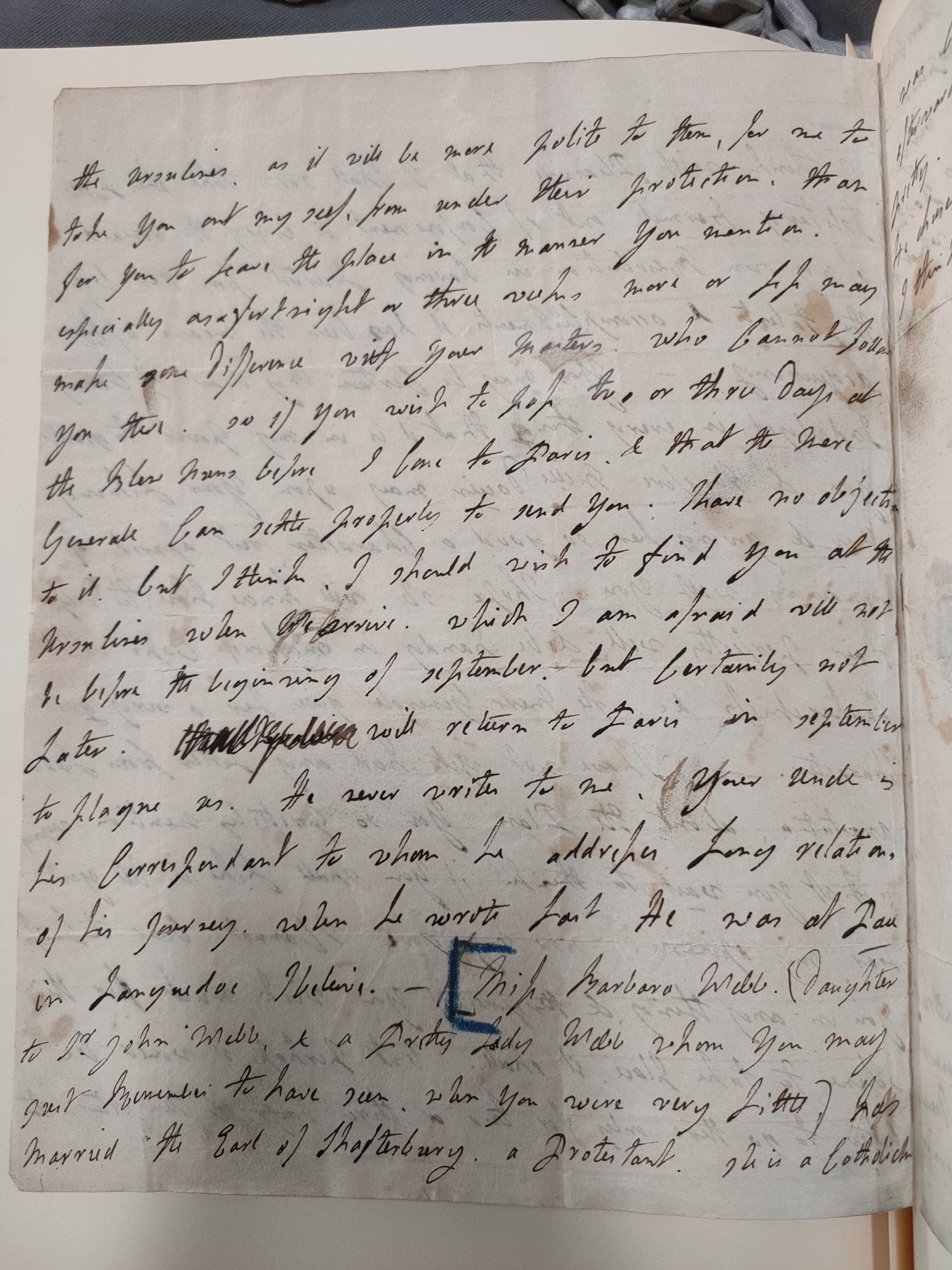 Image #2 of letter: Lady Frances Jerningham to Charlotte Jerningham, ?November 1786